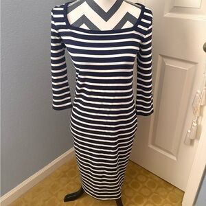 GAP Navy and White Striped Dress